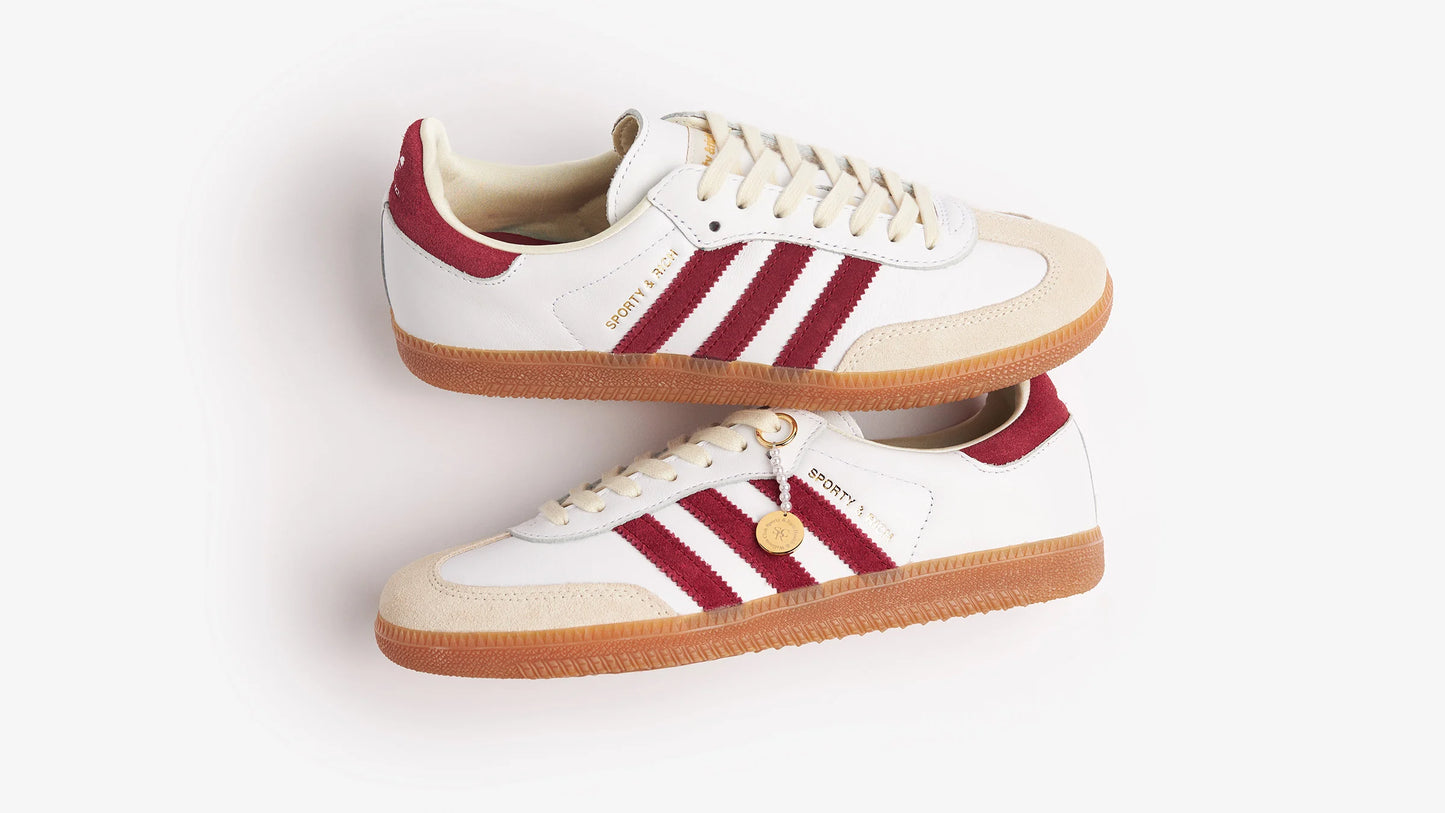 Adidas Samba Sporty & Rich 'White Collegiate Burgundy & Cream White'