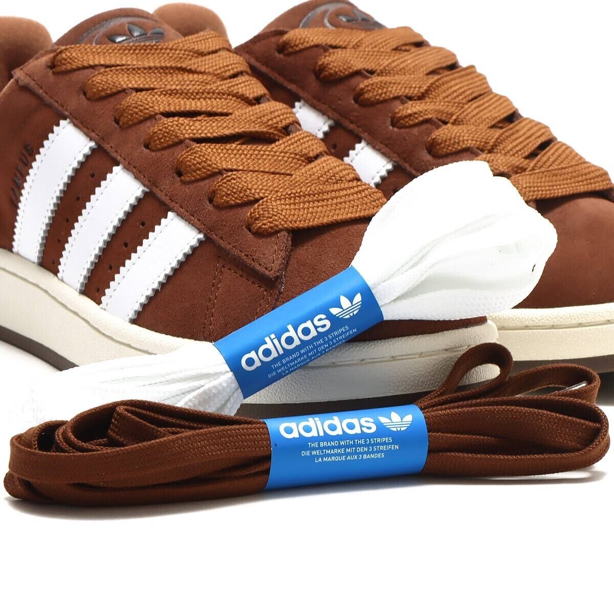 Sapatilhas / ténis Adidas Originals Campus 00s 'Bark'. Atacadores brancos e castanhos extra.