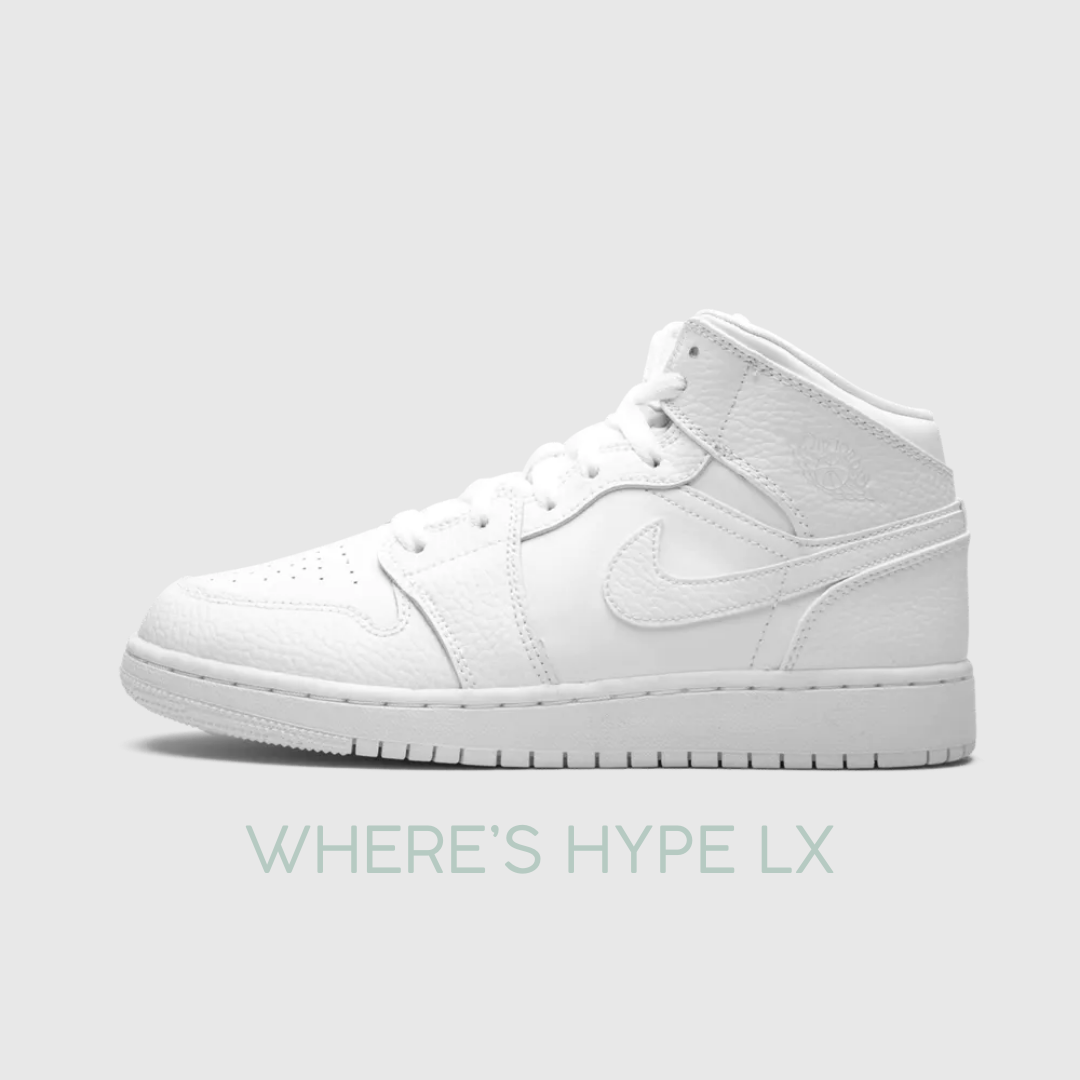 Air Jordan 1 Mid Triple White