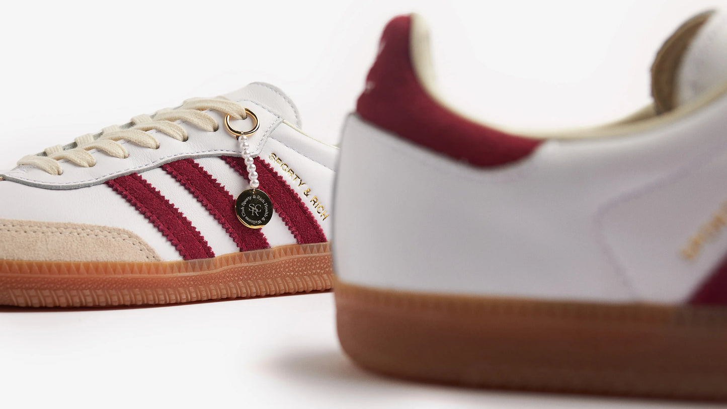 Adidas Samba Sporty & Rich 'White Collegiate Burgundy & Cream White'