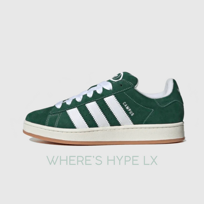 Sapatilhas / ténis Adidas Originals Campus 00s 'Dark Green Cloud White' (atacadores brancos e verdes extra)