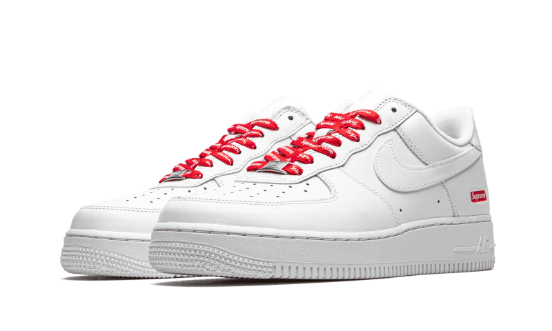 Sapatilhas / ténis Air Force 1 Supreme White, AF1 (branco e vermelho)